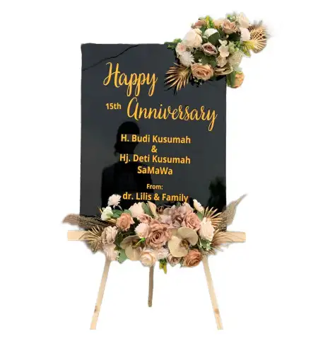 Papan Bunga Akrilik Landasan Ulin Tengah